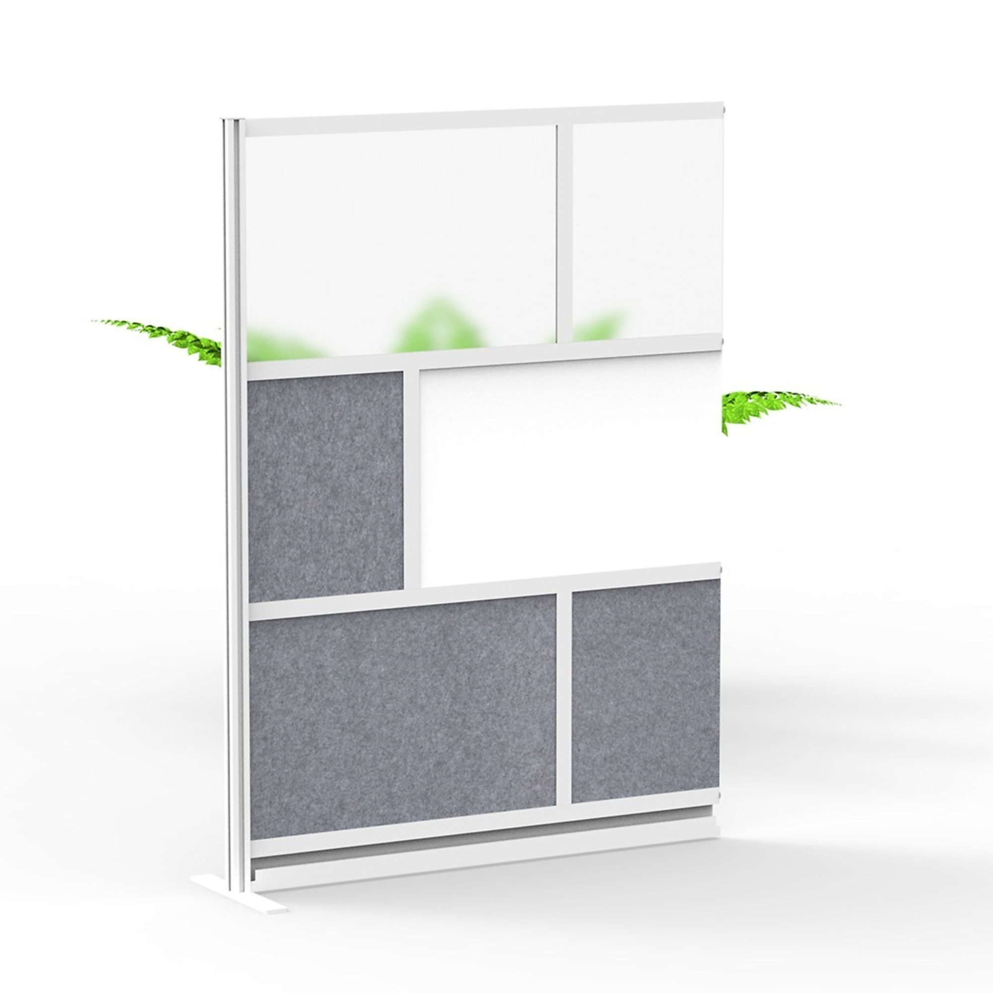 Luxor, Mod Wall Divider Sys Gry Frame 53 x 70 add on Wall, Material Polypropylene/PET polyester fabric, Height 53 in, Width 70 in, Model# MW-5370-XWCG